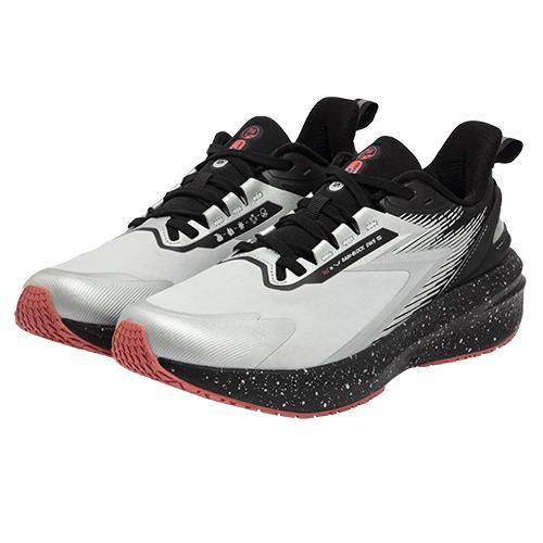 361° 防泼水 男跑鞋  银白色/曜石黑 标准 青年