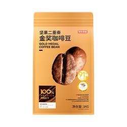 京东京造 金意式拼配咖啡豆1kg低酸醇厚油脂顺滑手冲阿拉比卡深度烘焙