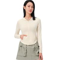 伯希和（Pelliot）防晒衣服女户外冰丝凉感速干修身皮肤衣防紫外线外套12421228米S 米白色|凉感速干防晒