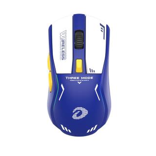 达尔优 A950 2.4G蓝牙 多模无线鼠标 12000DPI RGB 机甲蓝