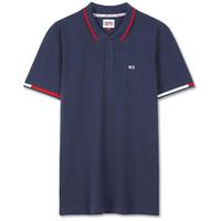 Tommy Jeans 春夏男装纯棉小绣标拼色合身版短袖POLO衫18820