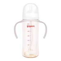 Pigeon贝亲奶瓶 吸管奶瓶一岁以上 大宝宝奶瓶宽口径带把手自然离乳断奶瓶 330ml 一岁以上