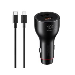 华为 车载充电器100w 超级快充送充带线 适用于华为 HUAWEI笔记本电脑手机nova 14/Pura 80系列