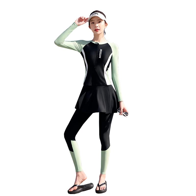 分体泳衣女士长袖长裤防晒2025显瘦温泉泳装水母衣冲浪潜水服