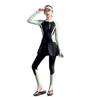 分体泳衣女士长袖长裤防晒2025显瘦温泉泳装水母衣冲浪潜水服