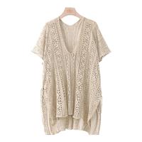 SPECIAL V领针织衫2025夏装女装宽松显瘦镂空休闲气质上衣 L