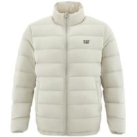 PLUS会员：CAT 三防面料男士户外羽绒服 米白色 L