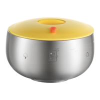 美厨（maxcook）316L不锈钢碗 汤碗双层隔热 儿童饭碗餐具面碗13cm 带盖MCWA8090 316L不锈钢碗13cm 带盖小游戏机