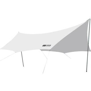 探险者 户外八角防晒天幕帐篷露营超大遮阳棚套装蝶形 15㎡霜奶白银胶天幕