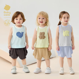 babycare山茶花背心儿童无袖夏季宝宝衣服外穿打底衫上衣