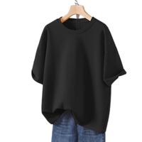 La Chapelle Sport拉夏贝尔纯棉短袖t恤女装夏季宽松休闲百搭显瘦潮牌时尚圆领上衣 奶白色(幸运爱心胸标) M /160(100-115斤) 奶白色(嗨小兔左下标)