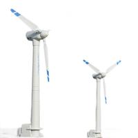 凡小熊 仿真风力发电小风车太阳能风车模型儿童拼装旋转玩具宝宝34岁 拼装风力发电机模型-可旋转高42c