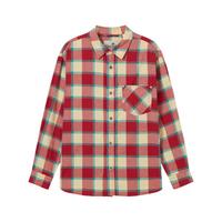 Levi's®SilverTab™25年春季男士美式复古格子休闲针织衬衫 红黄 S