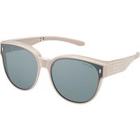 蕉下（beneunder）近视可戴太阳镜套镜可折叠近视墨镜开车防强光方圆大框FD497 【大方圆框】杏色镜框+灰色镜片