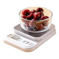 双枪 SUNCHA电子秤厨房秤食物烘焙克秤 不锈钢电池款10kg/1g 【10KG大量程】1g精度电池款