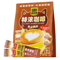 四只猫咖啡 特浓风味咖啡25杯 0植脂末 速溶咖啡粉 三合一  冲调饮品 375g 特浓咖啡25杯
