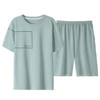 凉感睡衣男士夏季莫代尔棉绸短袖短裤家居服男款夏天薄款大码套装