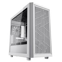 爱国者御风W80 机箱台式机360水冷MATX侧透格栅网孔散热台式电脑主机箱 白色+极光ARGB风扇（1正6反）