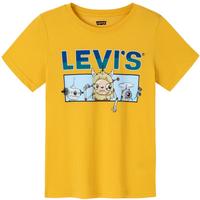 Levi's 李维斯童装男童短袖T恤夏季儿童卡通印花休闲短T上衣 姜黄 120 /60 【身高110-116cm】 120/60(6)