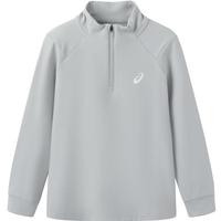 亚瑟士（asics）童装春季薄款拉链针织T恤吸湿速干运动舒适内搭331251003051 1120浅灰色 150