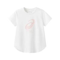 亚瑟士（asics）童装2024年夏季女童短袖轻薄柔软运动短袖332241174027 10本白 165