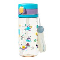 日康 儿童水杯吸管杯1-3岁喝水杯学饮杯PPSU牛奶杯380ml B1073-2 绿色 直饮吸管杯