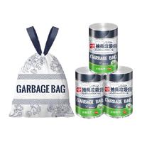 利得免撕印花抽绳加厚穿绳家用中号馥郁花45*50cm*300只双面2丝