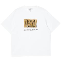 杰克琼斯 杰克·琼斯（JACK&JONES）男装25年凉感重磅短袖T恤男士夏季潮流宽松休闲圆领BSQ联名半袖t A06本白色 L