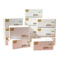 380张大尺寸开心朵朵超柔韧抽纸家用实惠装面巾纸整箱卫生餐巾纸