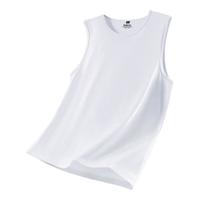 班尼路(Baleno)纯棉背心男基础款纯色休闲百搭吸汗透气舒适运动净版宽肩砍袖 白/纯色 5XL (230-250斤)
