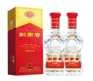 剑南春 水晶剑52度500ml*2瓶 浓香型白酒正品商务宴请送礼