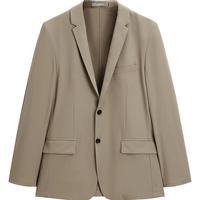 太平鸟男装 秋季西装日常便服西服B1BBC1401 卡其 S