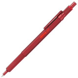红环（rOtring）按压式圆珠笔0.7mm  德国高颜值金属笔身专业绘图-600系列红色单支装 600圆珠笔红色M