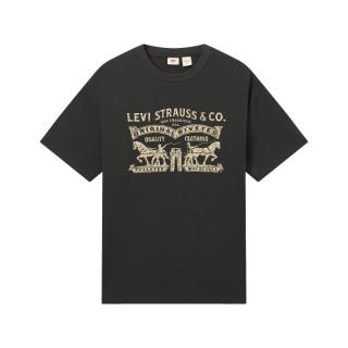 Levi's 25年春季男士双马印花潮流休闲针织短袖T恤 黑色 004IT-0001 M