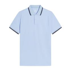 京东京造 POLO衫男凉感短袖男上衣夏季 冰蓝 L 冰蓝