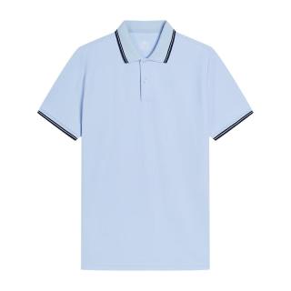 京东京造 POLO衫男凉感短袖男上衣夏季 冰蓝 L 冰蓝