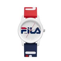 斐乐(FILA)手表女男时尚休闲硅胶石英手表腕表男女手表6115 6116-003红蓝