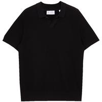 杰克·琼斯（JACK&JONES）男装夏季男士商务舒适纯色简约针织时尚短袖POLO衫男22420604 E40黑色 常规 E40黑色 2XL 190 190/108A/XXL