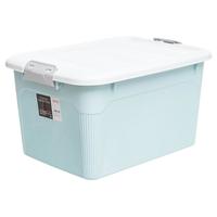 禧天龙(Citylong)加厚收纳箱大号衣服车载儿童玩具储物箱书籍整理箱搬家箱应急箱 樱草蓝(33年品牌) E款【57*43*33CM】单个