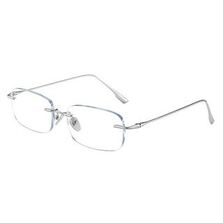  莫拉克 防蓝光 女士无框眼镜 1.67MR-8防蓝光镜片  玫瑰金 1.67MR-8