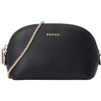 红谷包包女包牛皮单肩包包女包贝壳包百搭单肩斜挎包母亲节 漆黑