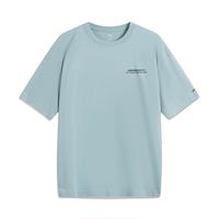 李宁（LI-NING）速干冰感短袖T恤男子25夏季舒适抗菌户外运动上衣ATSV189 鱼目青-4