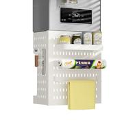 百字热水器洞洞板置物架 燃气遮挡板厨房收纳架35cm加高8件套 【豪华8件套】宽35高40超值组合