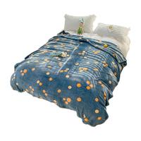 多喜爱 午睡毛毯 加厚秋冬保暖毯子办公室宿舍家用法兰绒盖毯200*150cm 【加厚法兰绒毯】玛丽橙