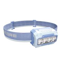 奈特科尔ha23 uhe多色温600流明轻量化跑步头灯AAA电池徒步登山头戴灯 蓝色