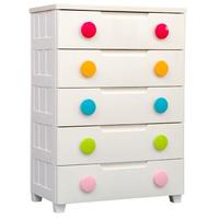 爱丽思（IRIS）抽屉式收纳柜床头柜简易衣柜储物柜儿童玩具五斗柜婴儿宝宝衣柜丝 面宽73cm 通气款五层