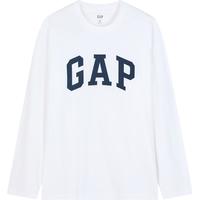 GapLOGO亲肤纯棉长袖T恤宽松圆领打底衫秋季892184