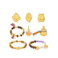 曼卡龙黄金足金转运珠中药养生系列生姜吊坠手串手链手绳定价 生姜·巨财姜至