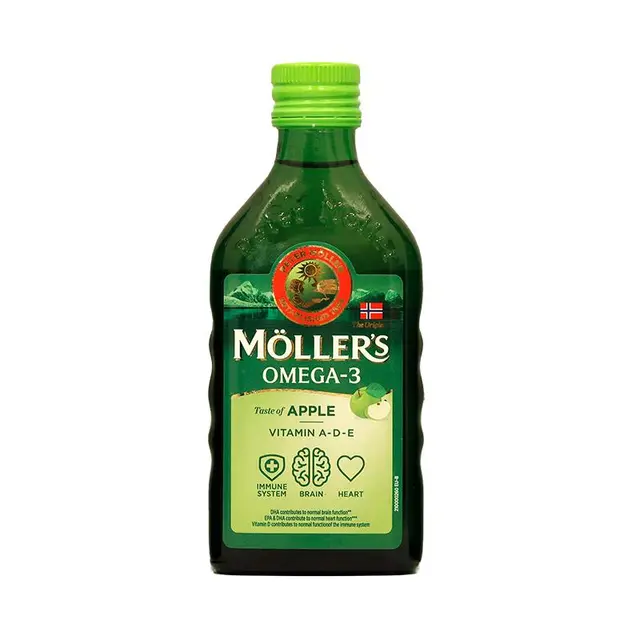 沐乐思（Mollers）MOLLERS【挪威】深海鳕鱼肝油 250ml/瓶 苹果味