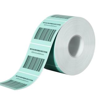 得力（deli）三防彩色热敏标签纸 40*60mm 640张*1卷 浅绿色热敏标签打印纸 货物条码标签纸 ZG501